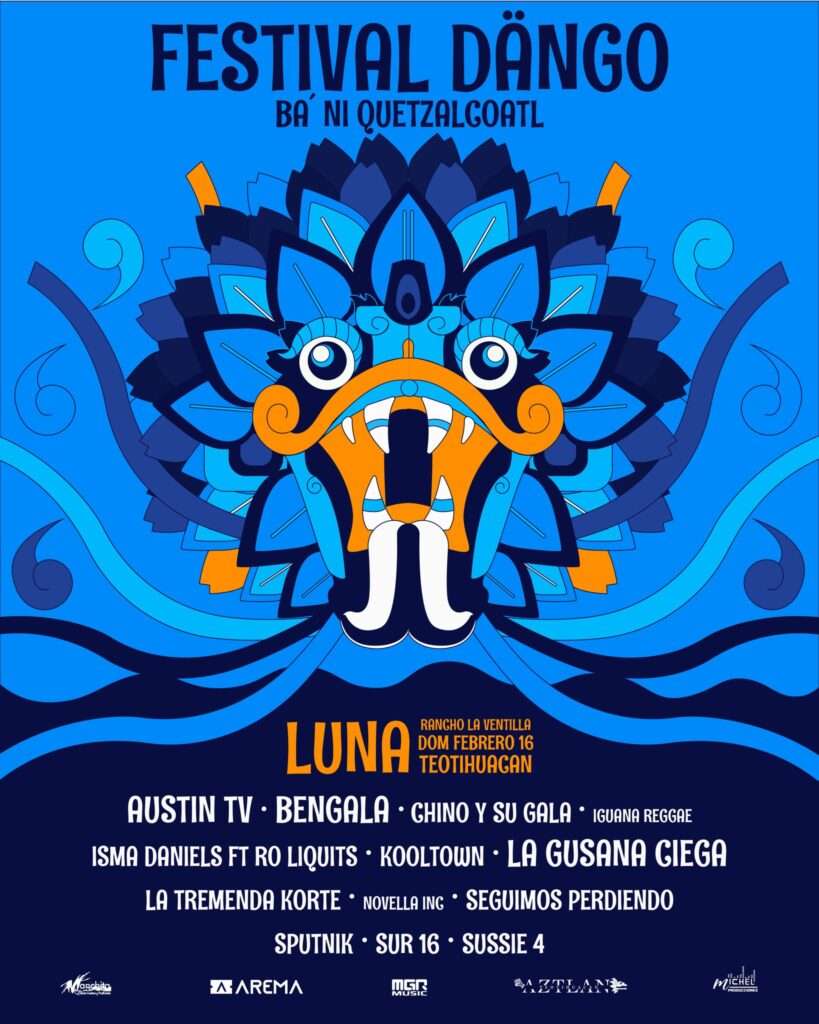 Cartel Festival Dängo Ba’ni Quetzalcóatl Teotihuacán 2025