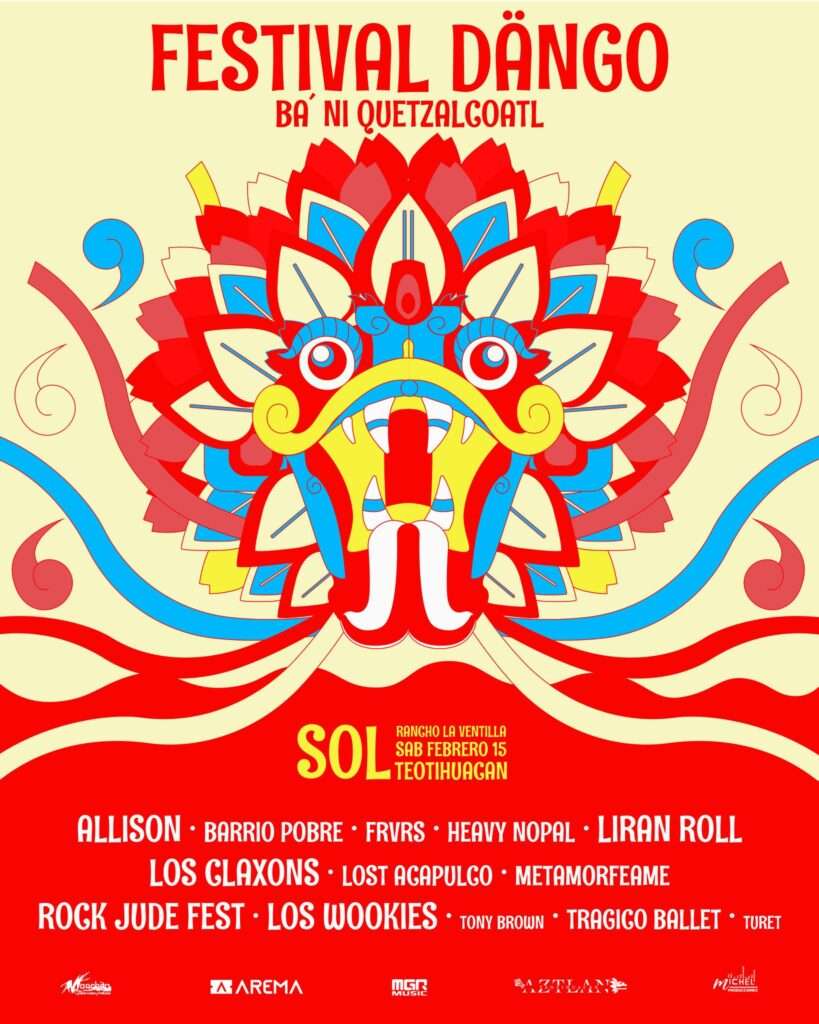 Cartel Festival Dängo Ba’ni Quetzalcóatl Teotihuacán 2025