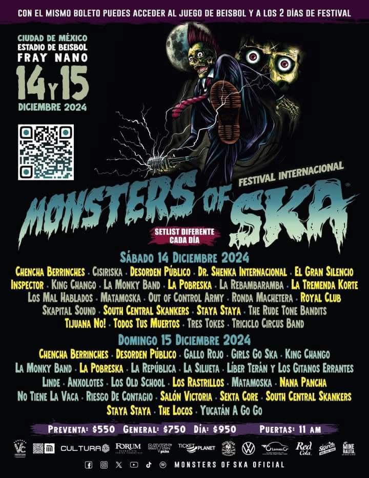 Cartel Monster Of Ska en la CDMX
