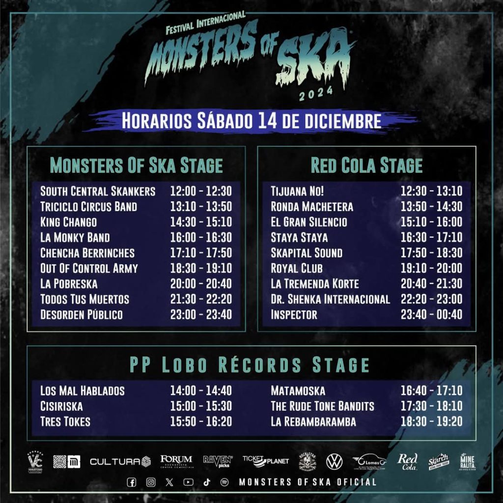 Horarios Monster Of Ska en la CDMX