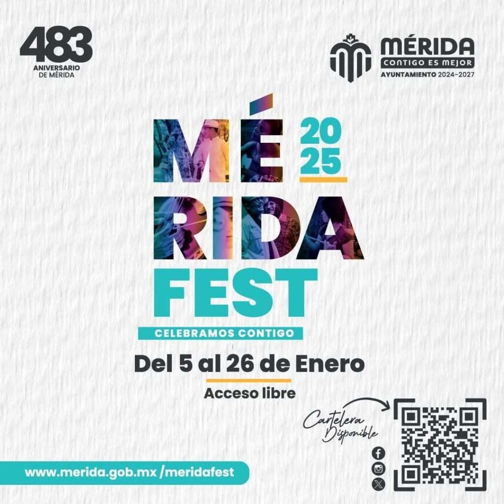 Celebramos el aniversario de la «Ciudad Blanca» con el Mérida Fest 2025
