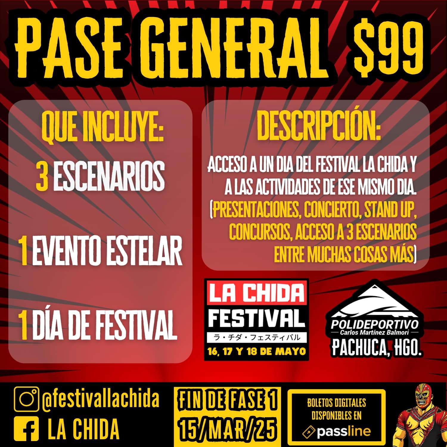Festival La Chida en Pachuca Boletos