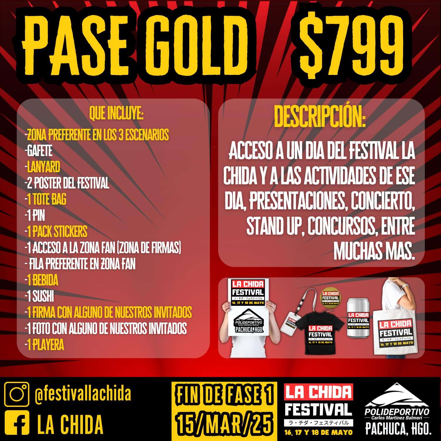 Festival La Chida en Pachuca Boletos