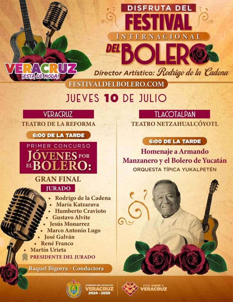 Programa Festival Internacional del Bolero en Veracruz