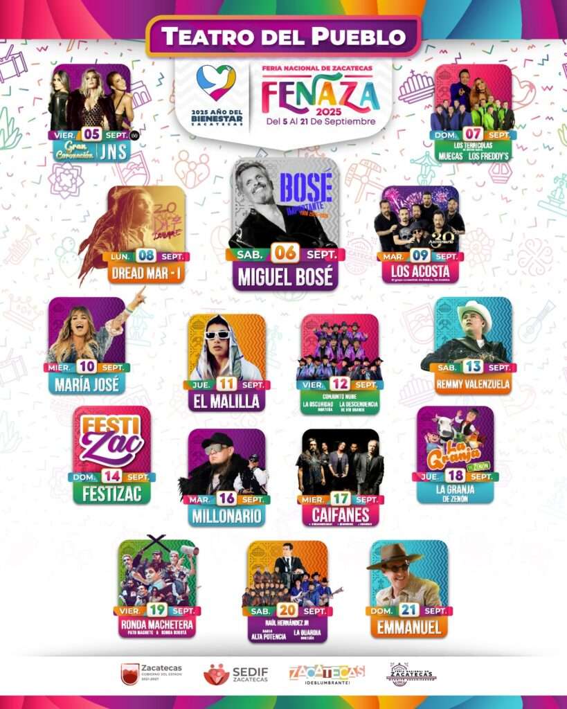 Line up FENAZA 2025