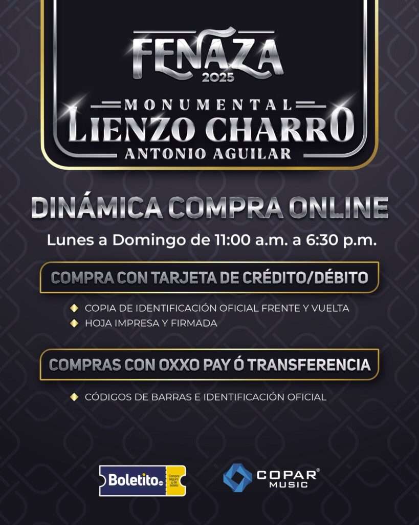 boletos FENAZA 2025