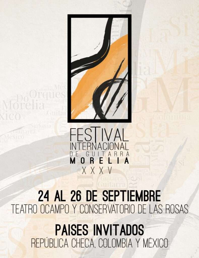 Anuncio Festival Internacional de Guitarra de Morelia XXXV